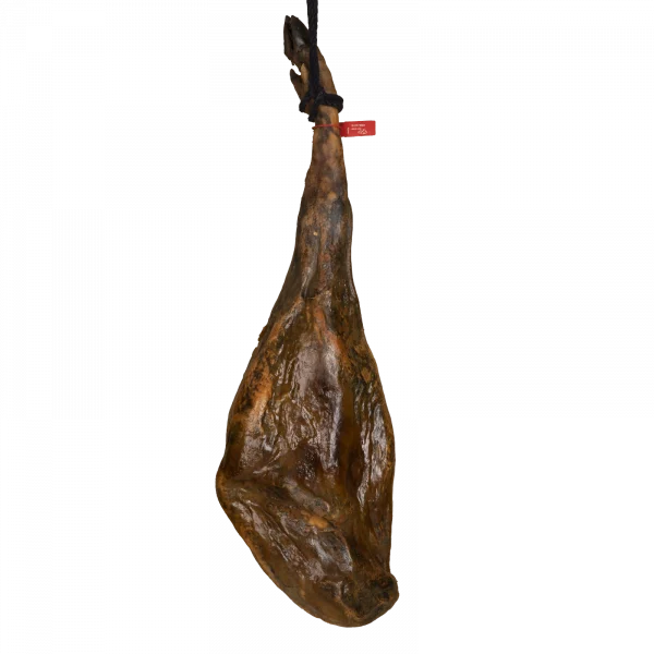 Jamón Ibérico de Bellota 50–75% (Etichetta Rossa) – Con osso